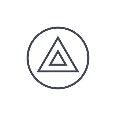 üçgen simgesi, vektör illüstrasyonu basit tasarım