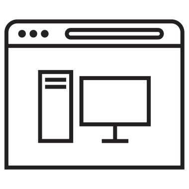 Web tarayıcı simgesi vektör çizimi 