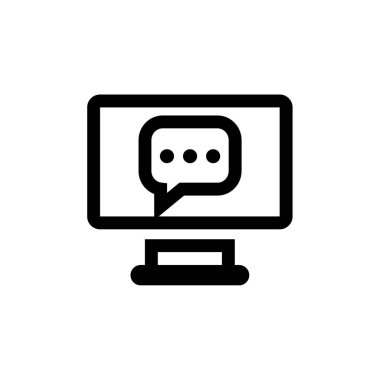 SMS & Metin Mesajlaşması ikon vektör çizimi