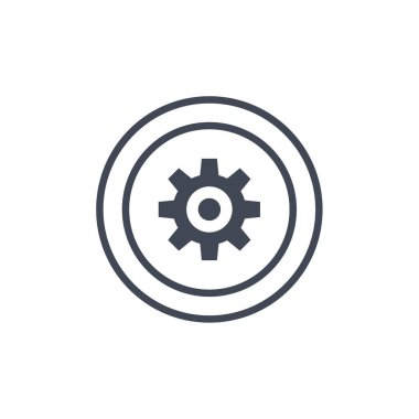 dişli simgesi vektör illüstrasyonu