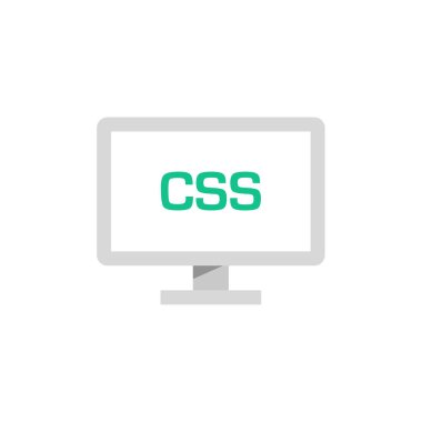 css programlama düz simgesi 