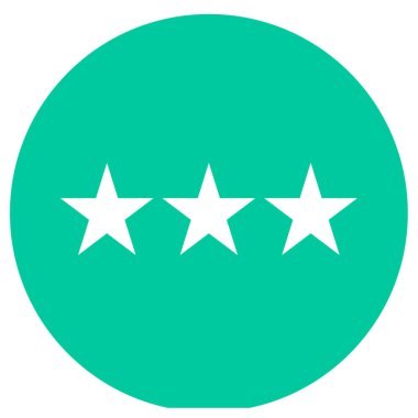 Yıldız düz vektör simge değerlendirme 