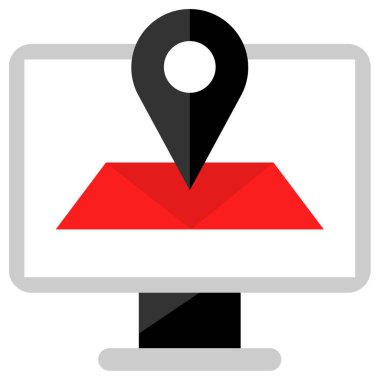 Gezinti PIN basit simgesi, vektör çizim