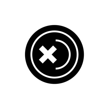 Soyut çokgen geometrik şekil simgesi, vektör illüstrasyonu