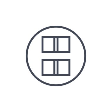 dikdörtgen vektör ince çizgi simgesi 