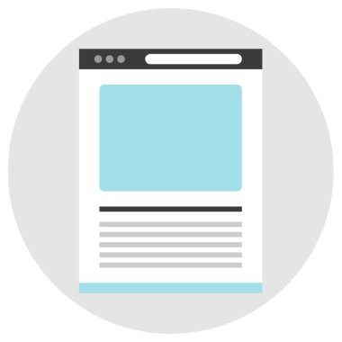 Web sitesi ve uygulama tasarımı, web tasarımı için beyaz arkaplanda izole edilmiş tarayıcı vektör simgesi 