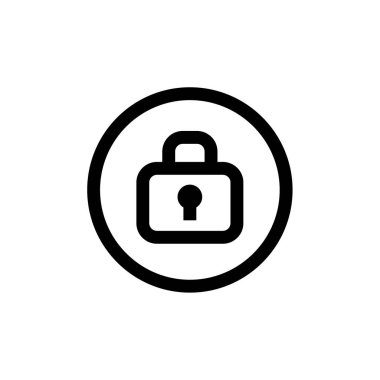 Asma kilit simgesi. vektör illüstrasyonu 