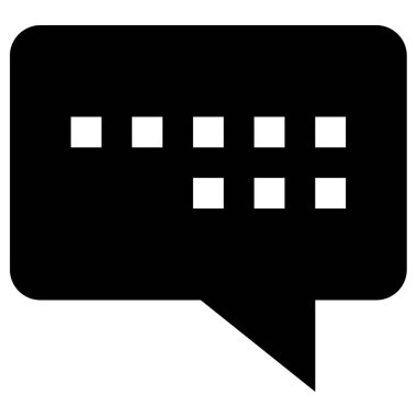 SMS & Metin Mesajlaşması ikon vektör çizimi