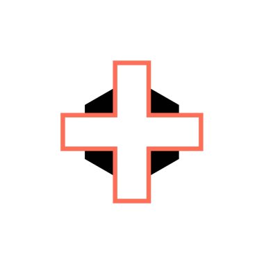 Artı modern simge vektör illüstrasyonunu ekle     