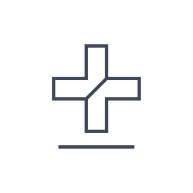 Plus modern simgesinin vektör illüstrasyonu  