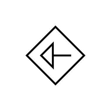 Basit ok simgesi vektör illüstrasyonu