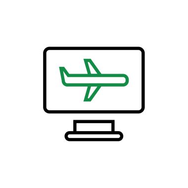 uçak ikonu vektör illüstrasyonu