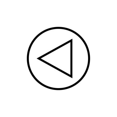 Sol ok simge vektör çizim