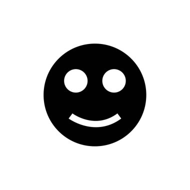 yüz simgesi beyaz arkaplanda izole edilmiş modaya uygun düz stil. emoji sembolü vektör illüstrasyonu