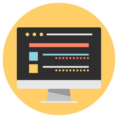 wirefram simgesi vektör illüstrasyonu