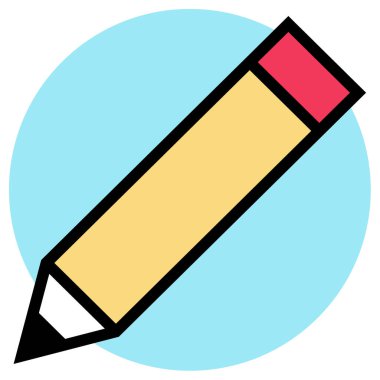 Kalem. Web simgesi basit illüstrasyon