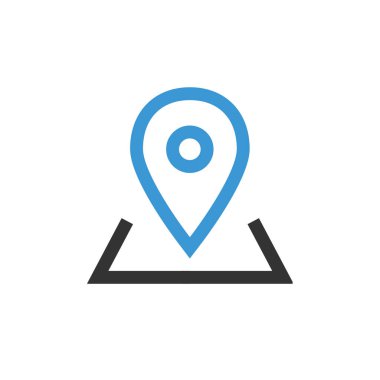 GPS ve konum simgesi vektör çizimi   