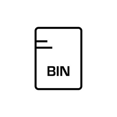 bin dosya biçimi simgesi, vektör illüstrasyonu basit tasarım