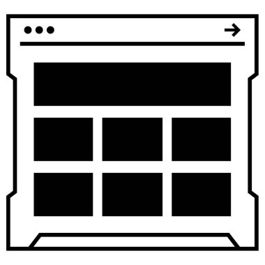 wirefram simgesi vektör illüstrasyonu