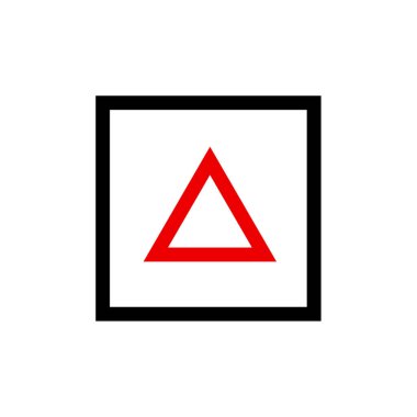 Üçgen simgesi, vektör çizimi. 