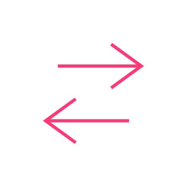 Modern ok simgesinin vektör illüstrasyonu    