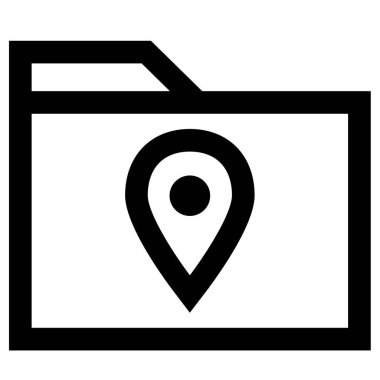 GPS ve konum simgesi vektör çizimi   