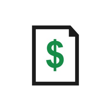 ABD dolar simgesi, web logosu işareti illüstrasyonu