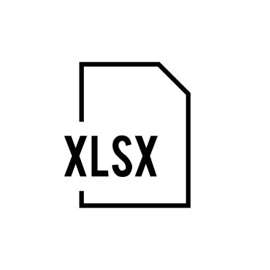 xlsx dosya biçimi simgesi, vektör illüstrasyonu basit tasarım
