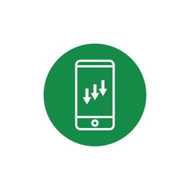 akıllı telefon simgesi basit vektör illüstrasyonu