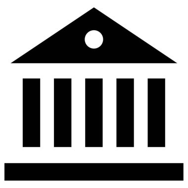 Banka simgesi, vektör illüstrasyonu