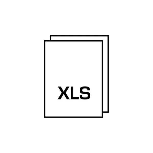 Ícone Formato Arquivo Xls Ilustração Vetorial Design Simples — Vetor de Stock