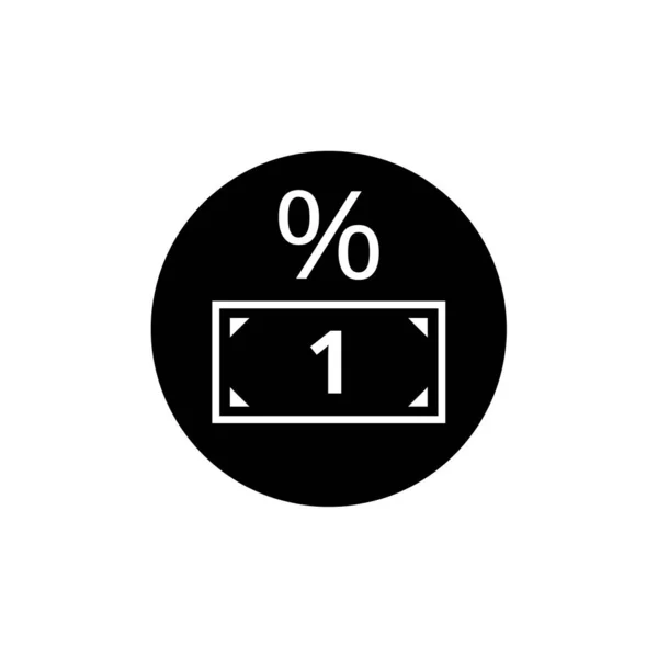 Taxa Percentual Ícone Vetor Ilustração — Vetor de Stock