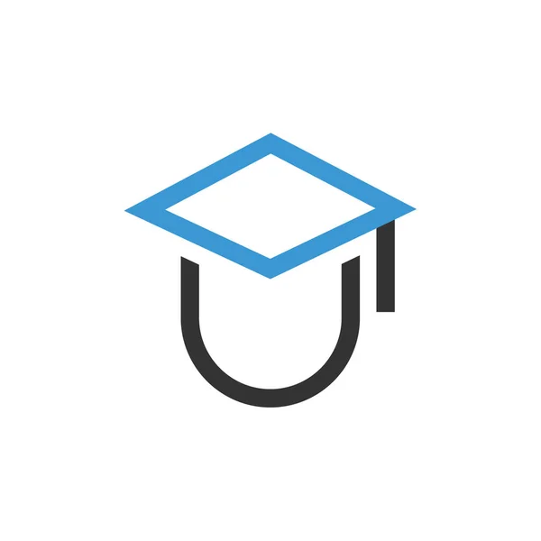 Graduatie Hoed Logo Pictogram Vector — Stockvector