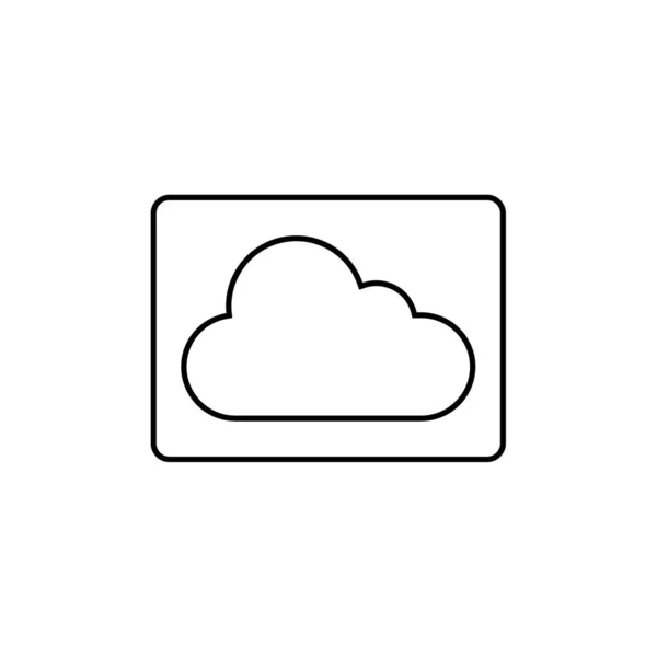 Ilustração Vetor Nuvem Ícone Nuvem — Vetor de Stock