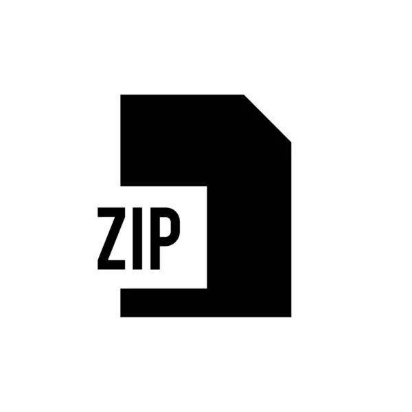 Zip File Estensione Del Documento Icona Vettoriale Illustrazione — Vettoriale Stock