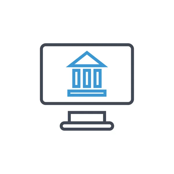 Vektorová Ilustrace Ikony Bankovnictví — Stockový vektor