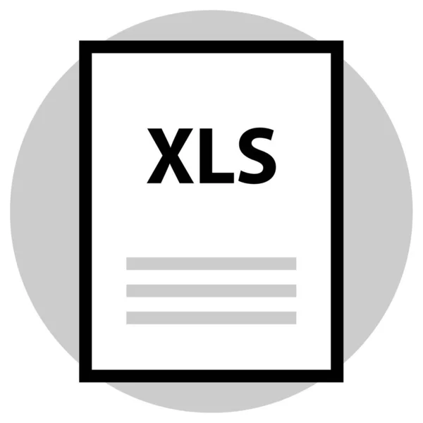 Xls Icono Formato Archivo Vector Ilustración Diseño Simple — Archivo Imágenes Vectoriales