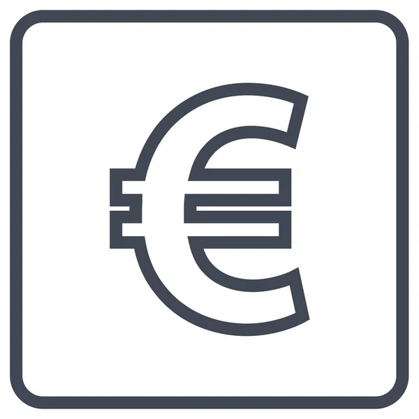 Εικονίδιο Του Ευρώ Νόμισμα Εικονογράφηση Διάνυσμα — Διανυσματικό Αρχείο