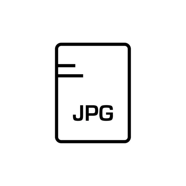 Ikona Souboru Jpg Vektorová Ilustrace Jednoduchý Design — Stockový vektor