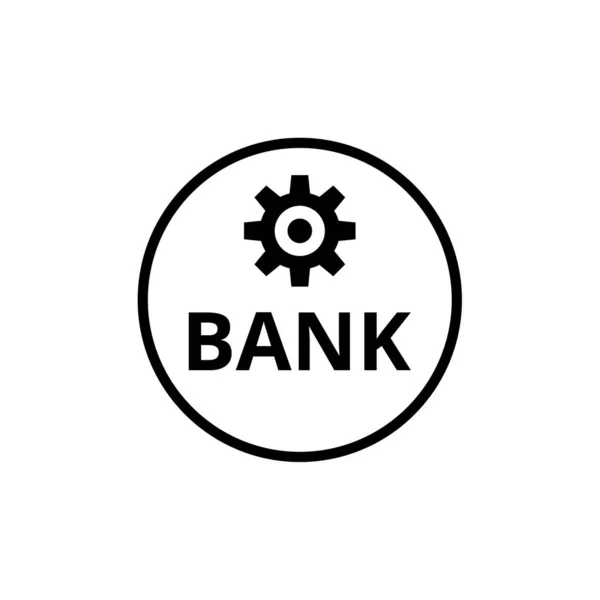 Banco Vetor Ícone Linha Fina — Vetor de Stock