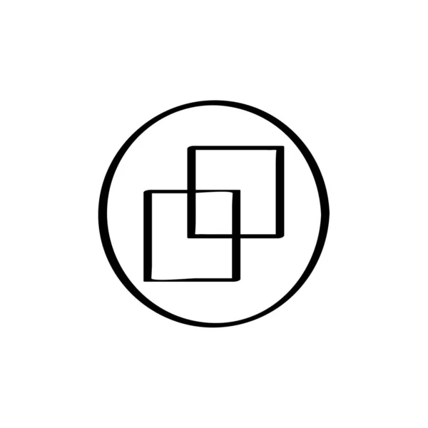 Ikona Interfejsu Projektowego Białym Tle — Wektor stockowy