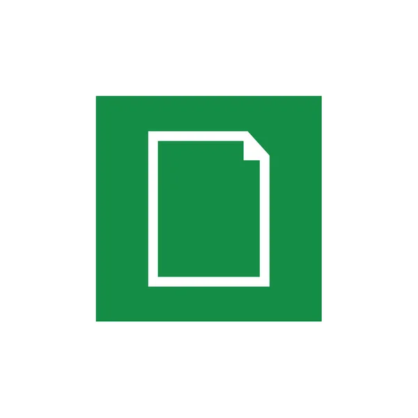 ページドキュメントレイアウトファイル 緑のシンボル白の背景に隔離された フラットアイコンベクトルイラスト — ストックベクタ