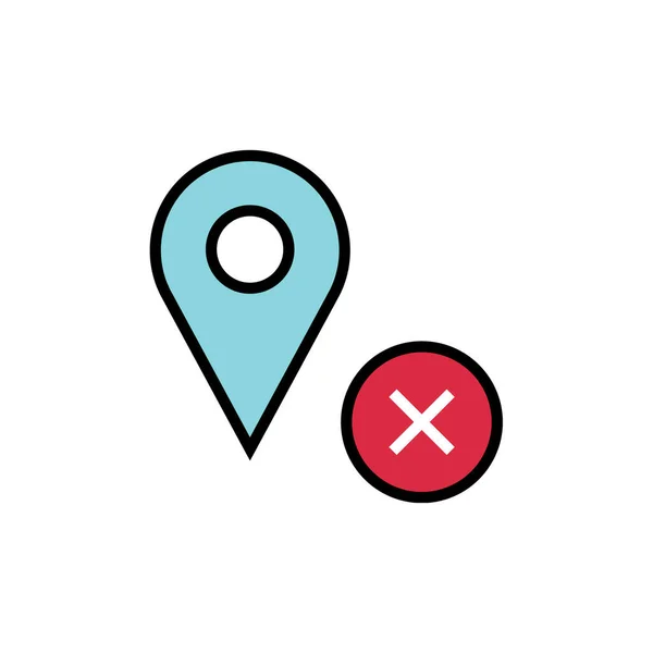 Location Simple Icon Vector Illustration — Vetor de Stock