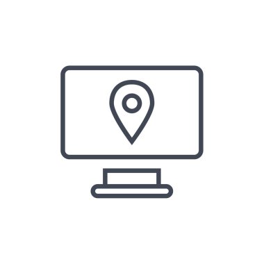 GPS ve konum simgesi vektör çizimi   