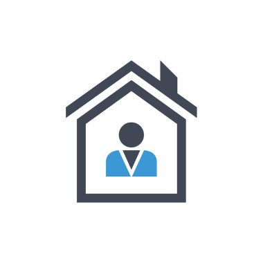 Emlak simgesi, vektör illüstrasyonu 