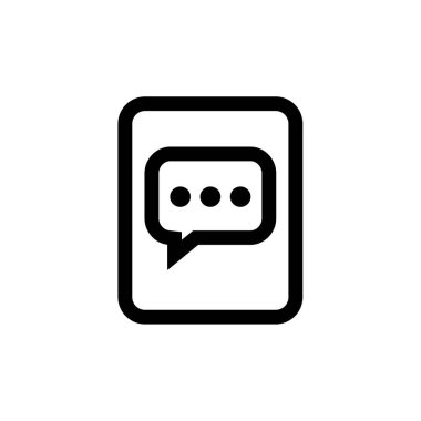 SMS & Metin Mesajlaşması ikon vektör çizimi