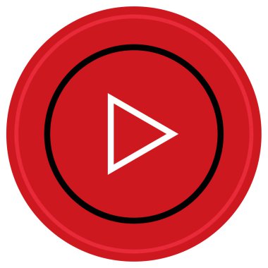 çalma düğmesi simgesi, vektör illüstrasyonu