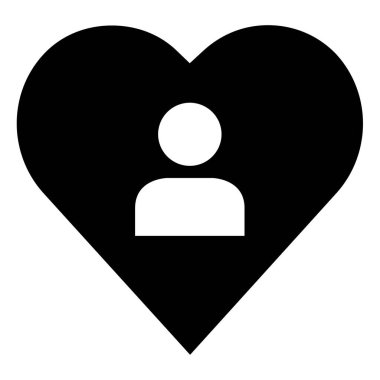 Kalp ikonu vektör illüstrasyonu     