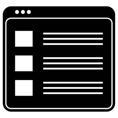 Web sitesi ve uygulama tasarımı, web tasarımı için beyaz arkaplanda izole edilmiş tarayıcı vektör simgesi 