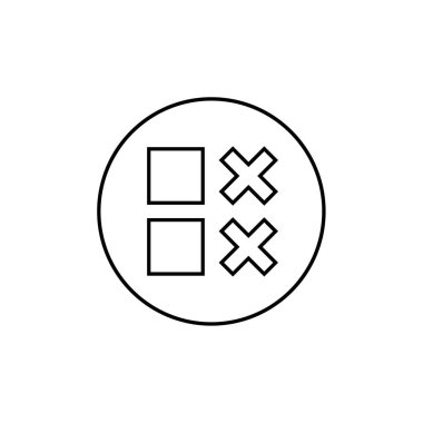 Soyut çokgen geometrik şekil simgesi, vektör illüstrasyonu